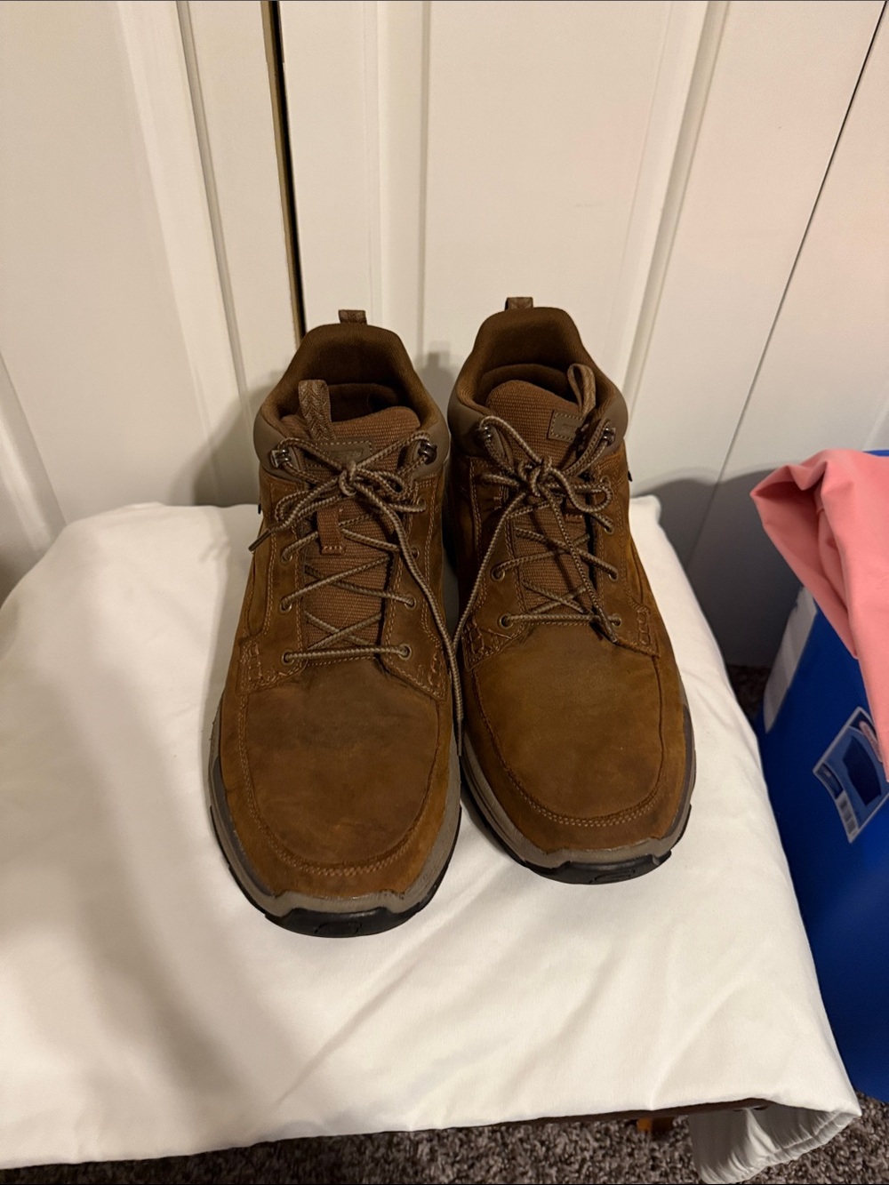 Skechers Men's Brown Lace-Up Suede Hiking Boots